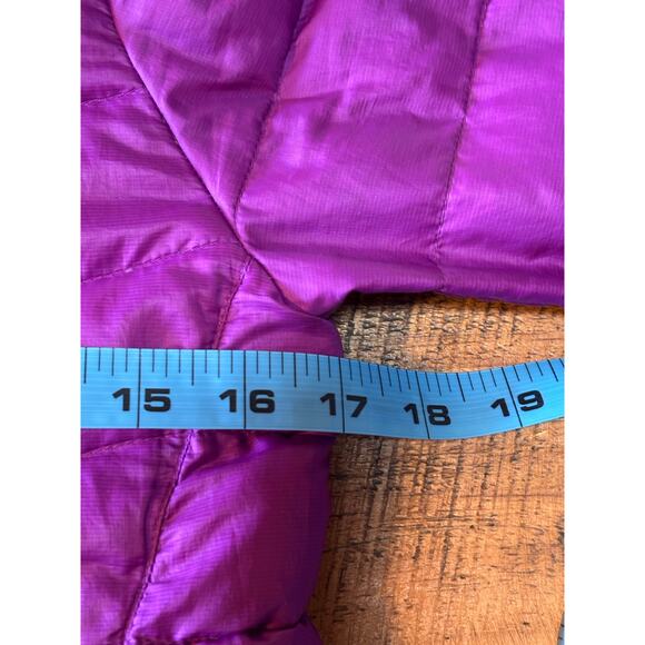 Marmot Womens 700 Fill Down Jena Jacket Purple Lime Green Lightweight Size XS - Picture 12 of 14